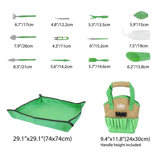 Gardening Set | 14 - Piece Stainless Steel Tool Set for Indoor Plants! - homecomforts