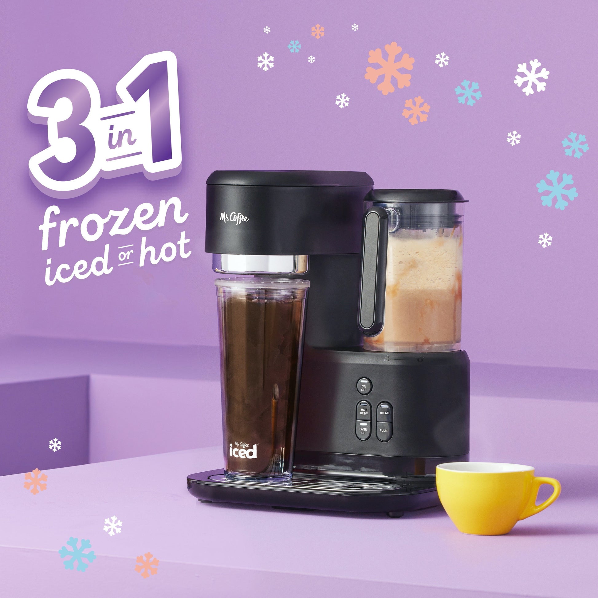 Single Serve Frappe and Iced Coffee Maker with Blender, Black - homecomforts1