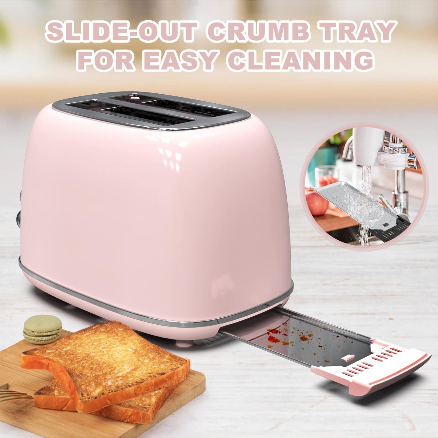 Retro Stainless Steel Toaster - homecomforts1