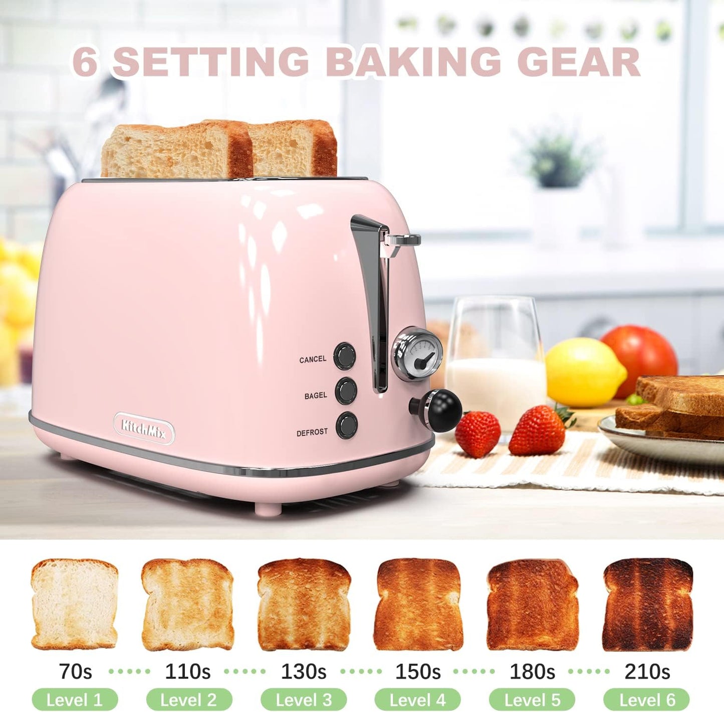 Retro Stainless Steel Toaster - homecomforts1