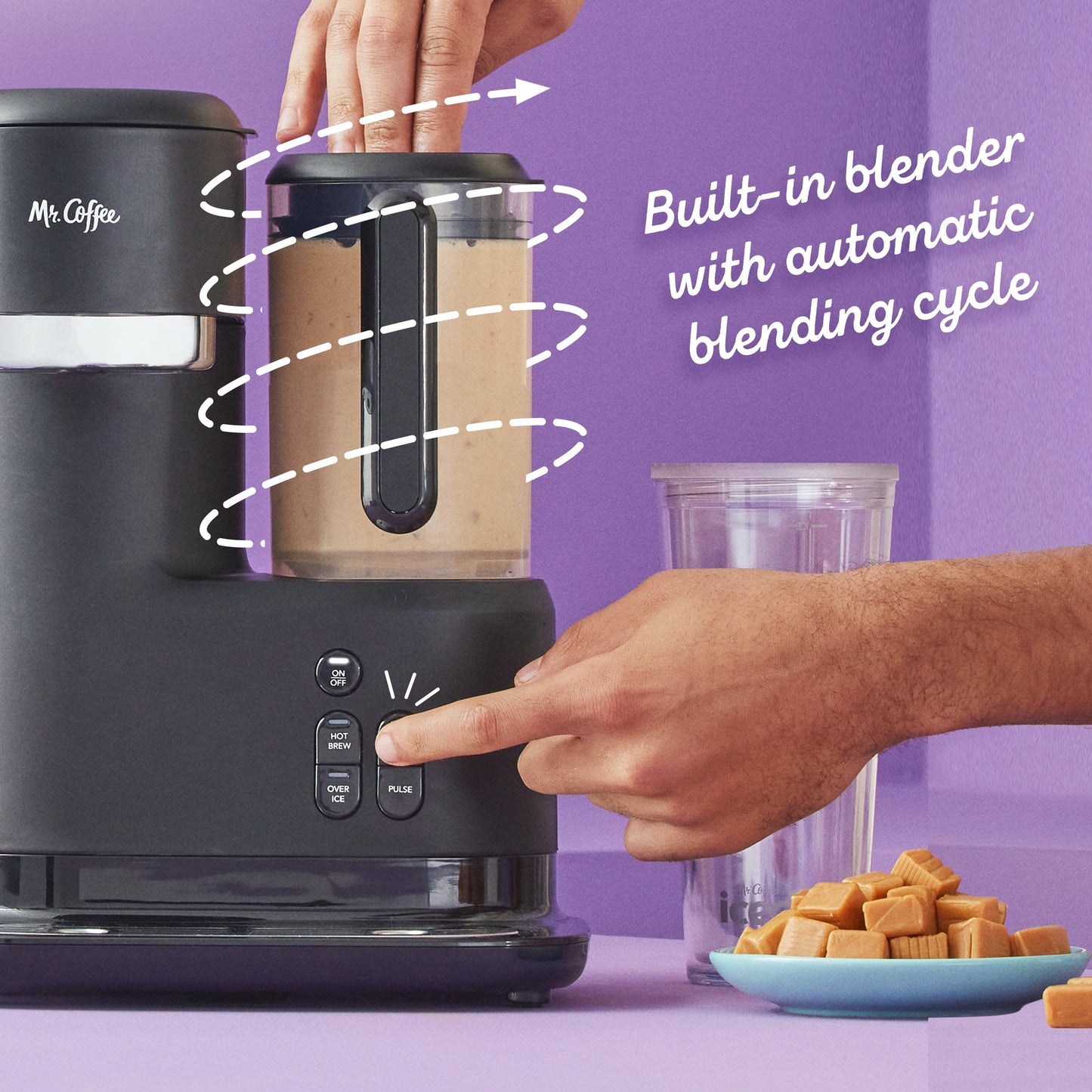 Single Serve Frappe and Iced Coffee Maker with Blender, Black - homecomforts1