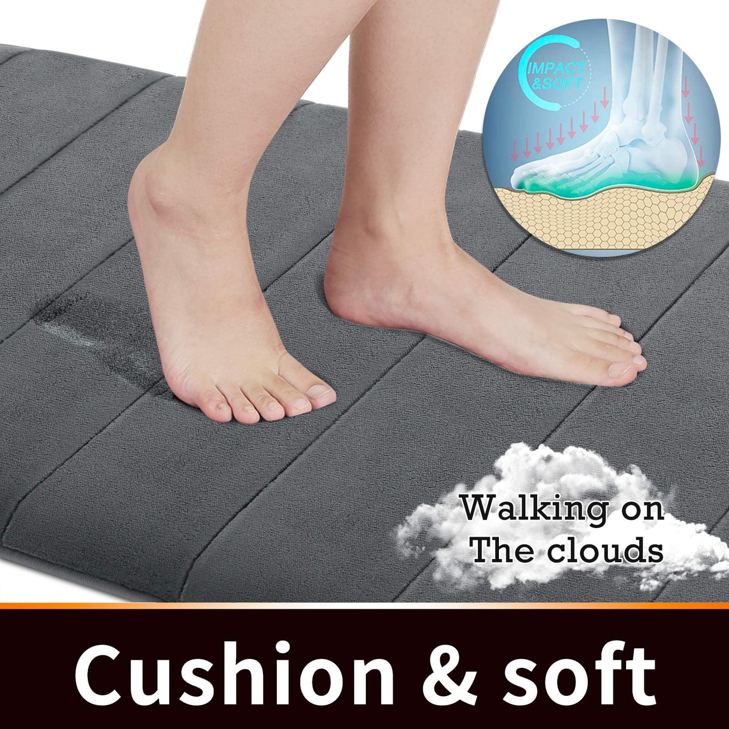 Memory Foam Bath Mat Set Of 3 - homecomforts1