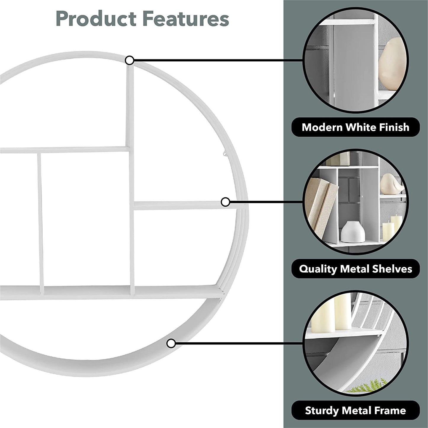 Gold Brooklyn Wall Shelf - homecomforts1