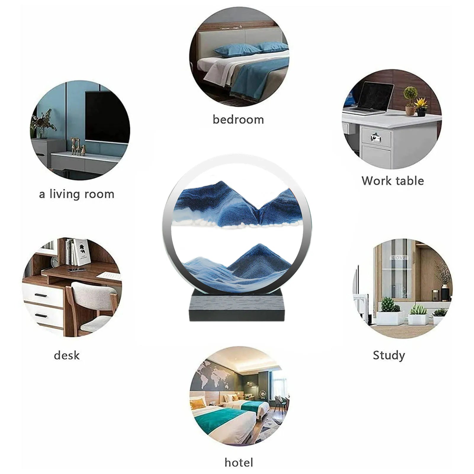 3D Interactive Moving Sand Art Ornament - homecomforts1