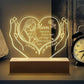 Creative Heart Shaped Night Light, USB Powered to My Mom Themed Desktop Light, Creative Ambient Personalized Acrylic Room Night Light
