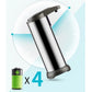 Automatic Liquid Soap Dispenser Touchless Battery Operated Stainless Steel Silver - homecomforts1