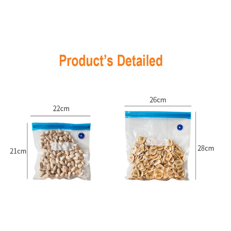 Reusable Vacuum Sealer Bags 5Pcs or 10Pcs - homecomforts1