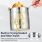 Stainless Steel Deep Fryer Pot Designed To Save Oil WITH Free Added Accessories! - homecomforts1