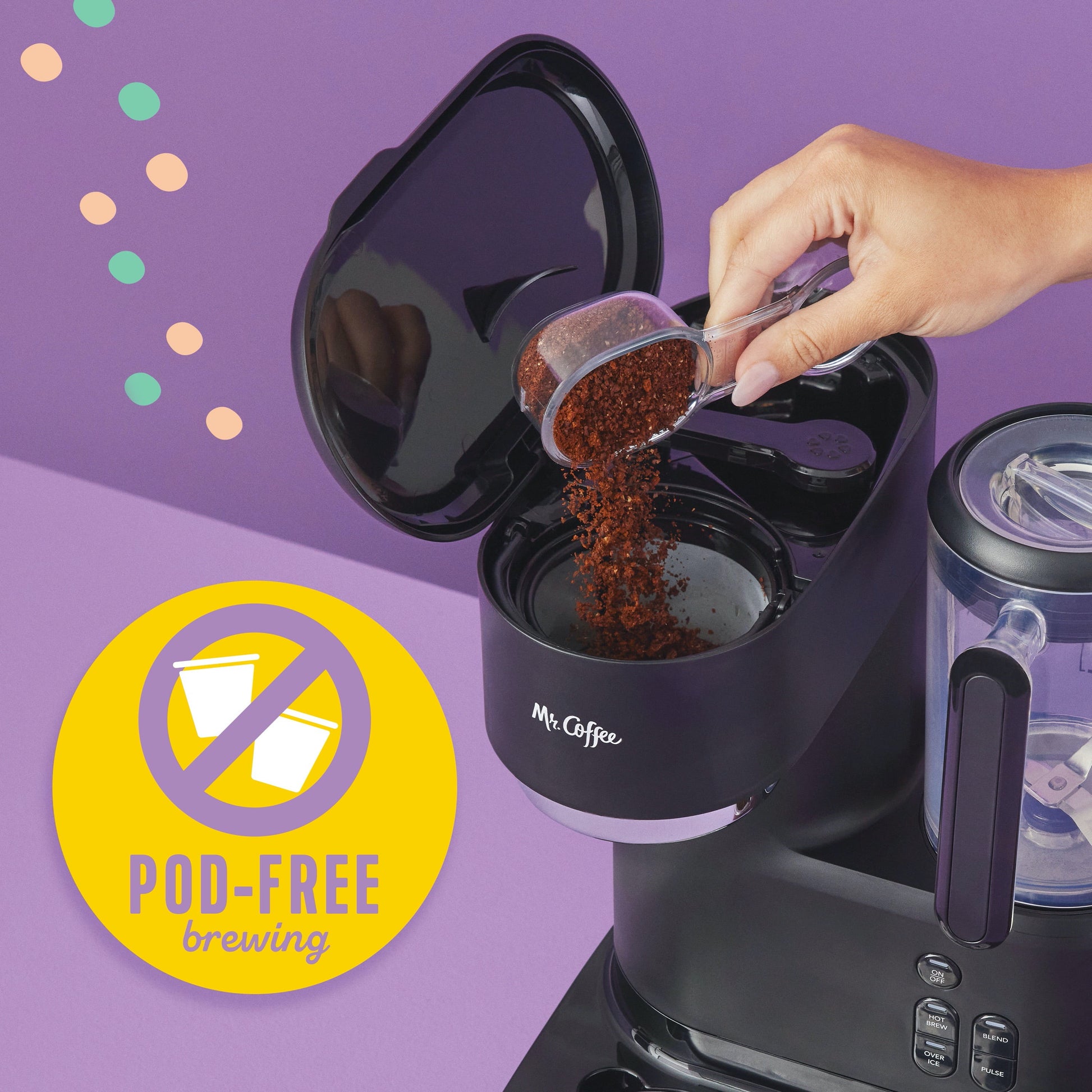 Single Serve Frappe and Iced Coffee Maker with Blender, Black - homecomforts1